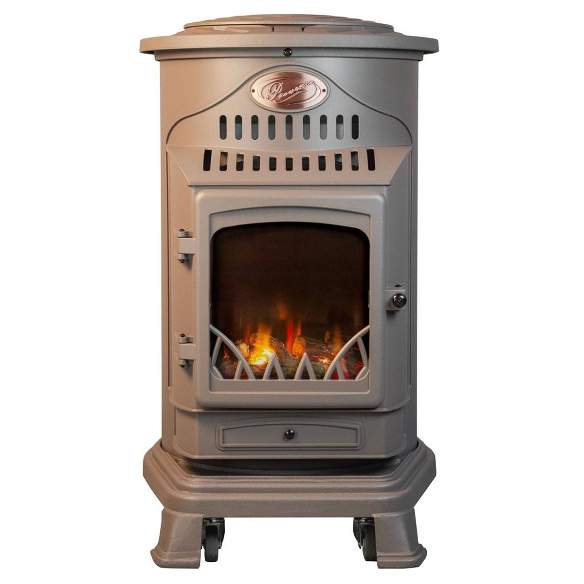 Universal - Poele à gaz 3,4 KW MARRON Effet poêle à bois Fonte véritable + Tuyau gaz + détendeur butane Provence Sahara - Imagen 7