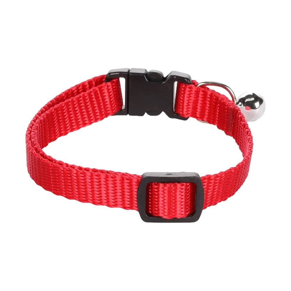Collier réglable de 20 à 35 cm rouge avec clochette pour chat - Imagen 2