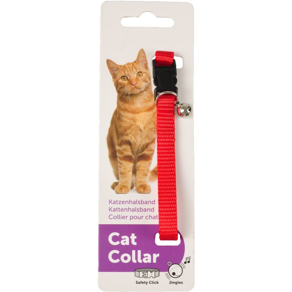 Collier réglable de 20 à 35 cm rouge avec clochette pour chat - Image 4
