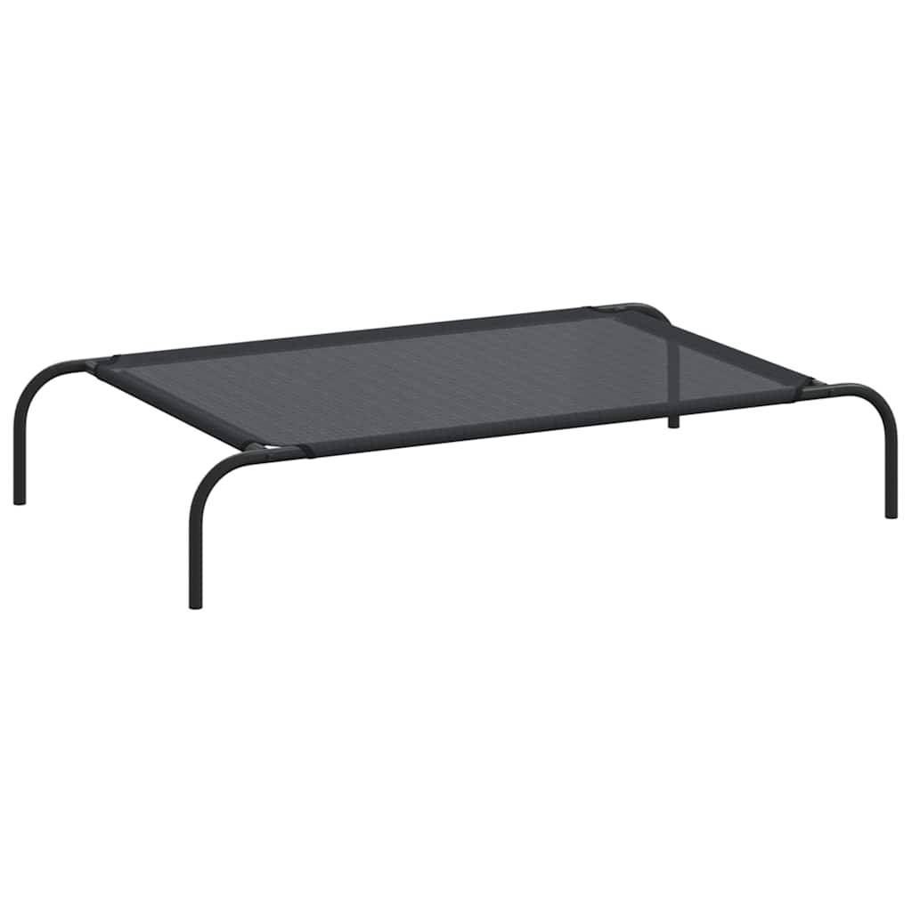 Vidaxl - Lit surélevé pour chien Noir L Textilène vidaXL 170662 - Imagen 2
