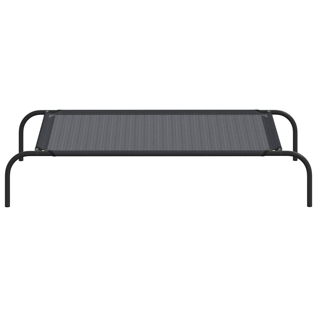 Vidaxl - Lit surélevé pour chien Noir L Textilène vidaXL 170662 - Imagen 3