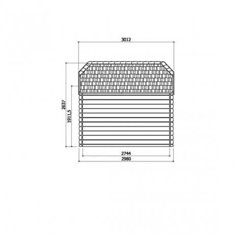 Abri de jardin GALWAY en bois 4,79 m², Toiture Shingle vert, Plancher Oui - Image 3