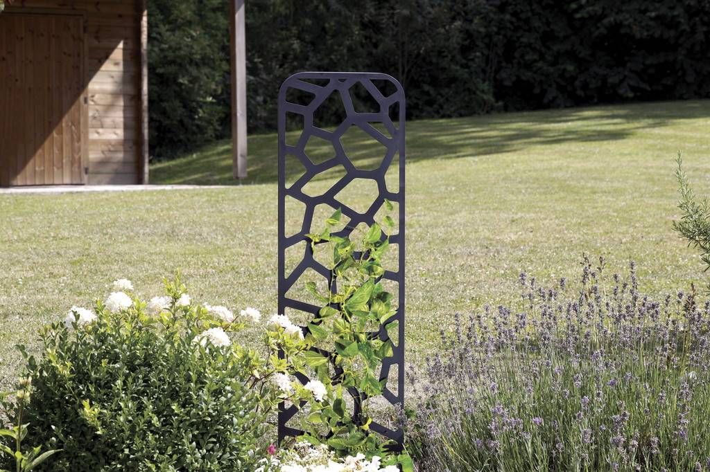 Nortène - Trellis métal décoratif à planter STONE - 0,33 x 1,20 m - Ardoise Nortene - Image 2