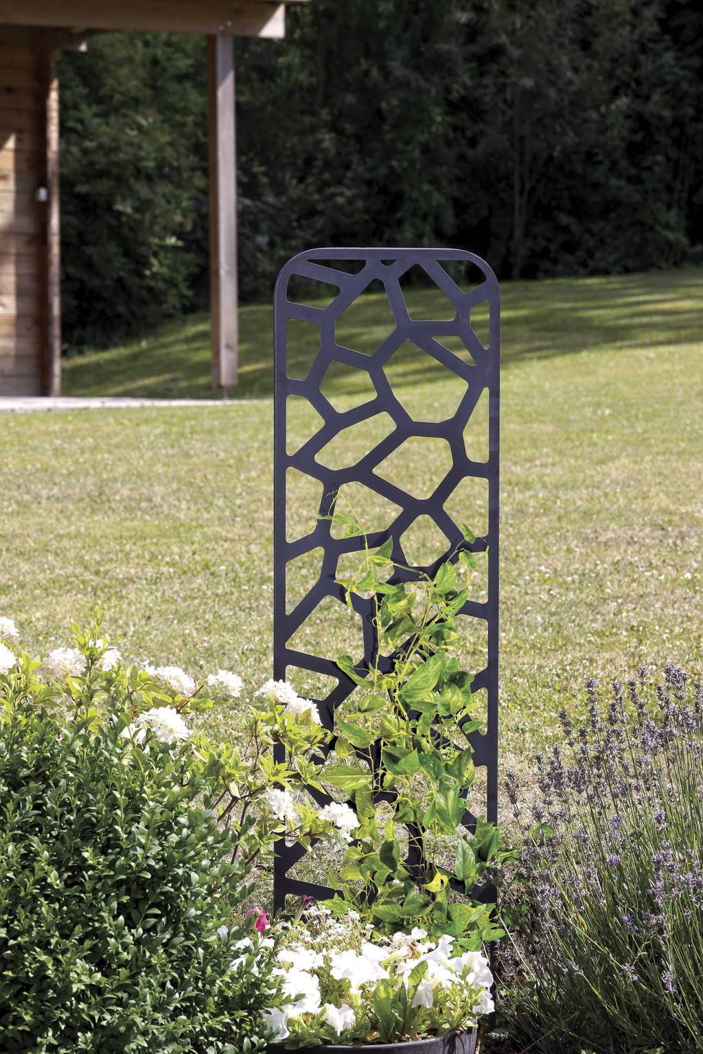 Nortène - Trellis métal décoratif à planter STONE - 0,33 x 1,20 m - Ardoise Nortene - Image 3