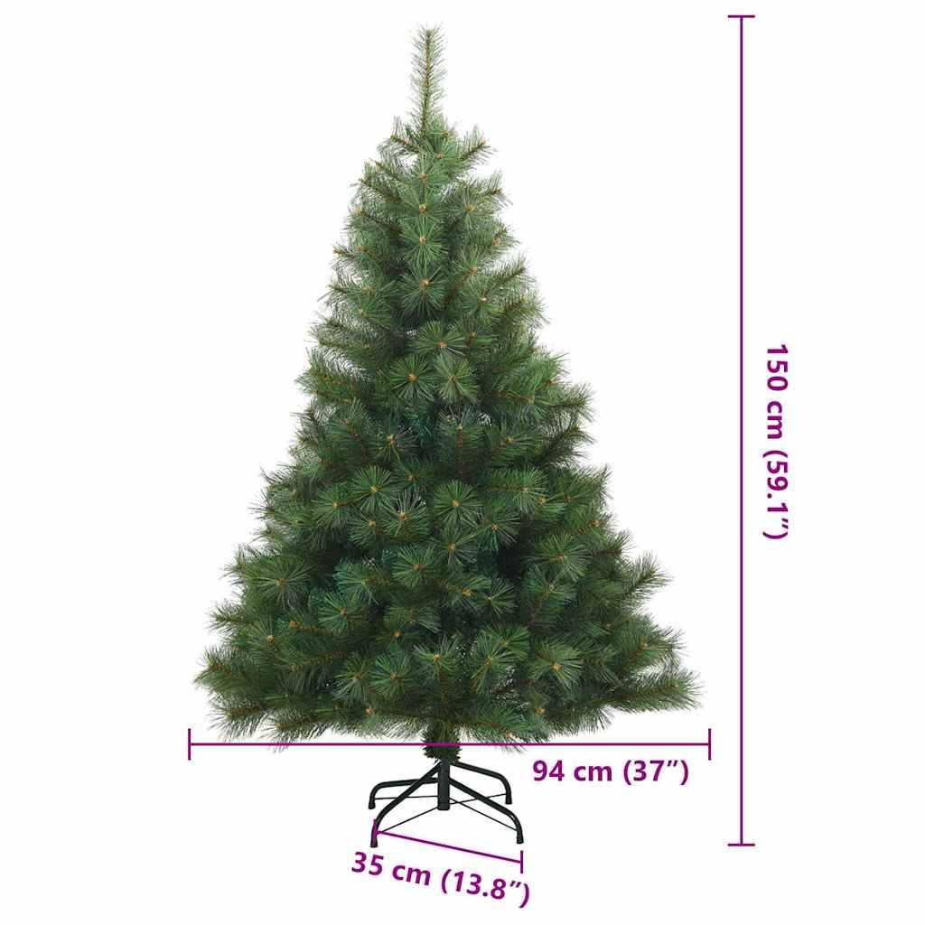 Vidaxl - Sapin de Noël artificiel avec 150 LED Vert 150 cm PE et PVC vidaXL 3397778 - Image 3