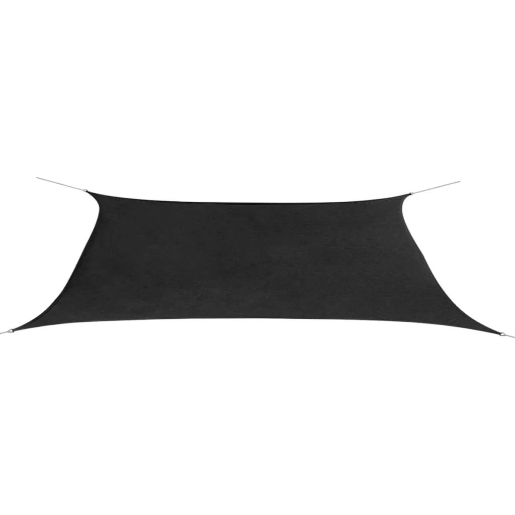 Voile d'ombrage parasol en tissu oxford rectangulaire 4 x 6 m anthracite - Imagen 1