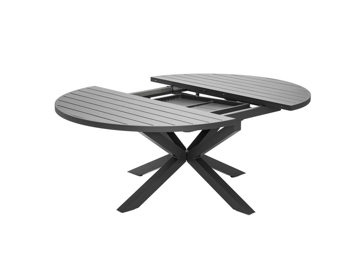 Table de jardin ronde extensible en aluminium Palma 8/10 places + 6 chaises Fuerte Ventura - Jardiline - Image 5