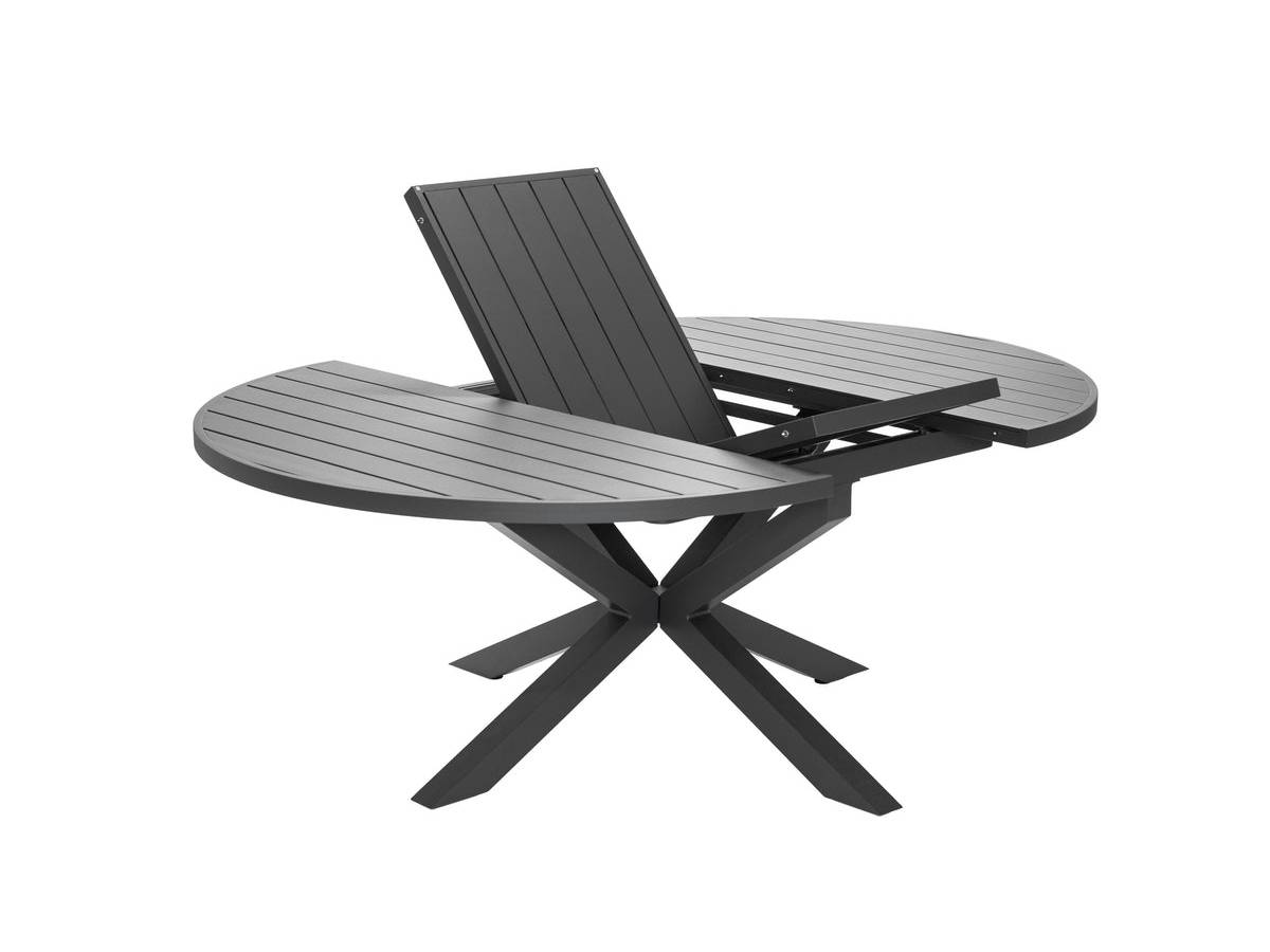 Table de jardin ronde extensible en aluminium Palma 8/10 places + 6 chaises Fuerte Ventura - Jardiline - Image 6