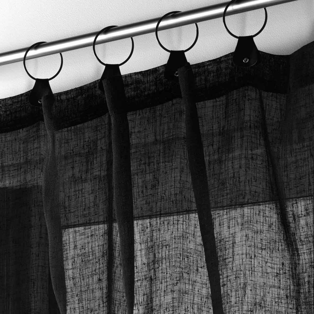 Rideau Voilage à Anneaux Linka 140x240cm Corail - Maison