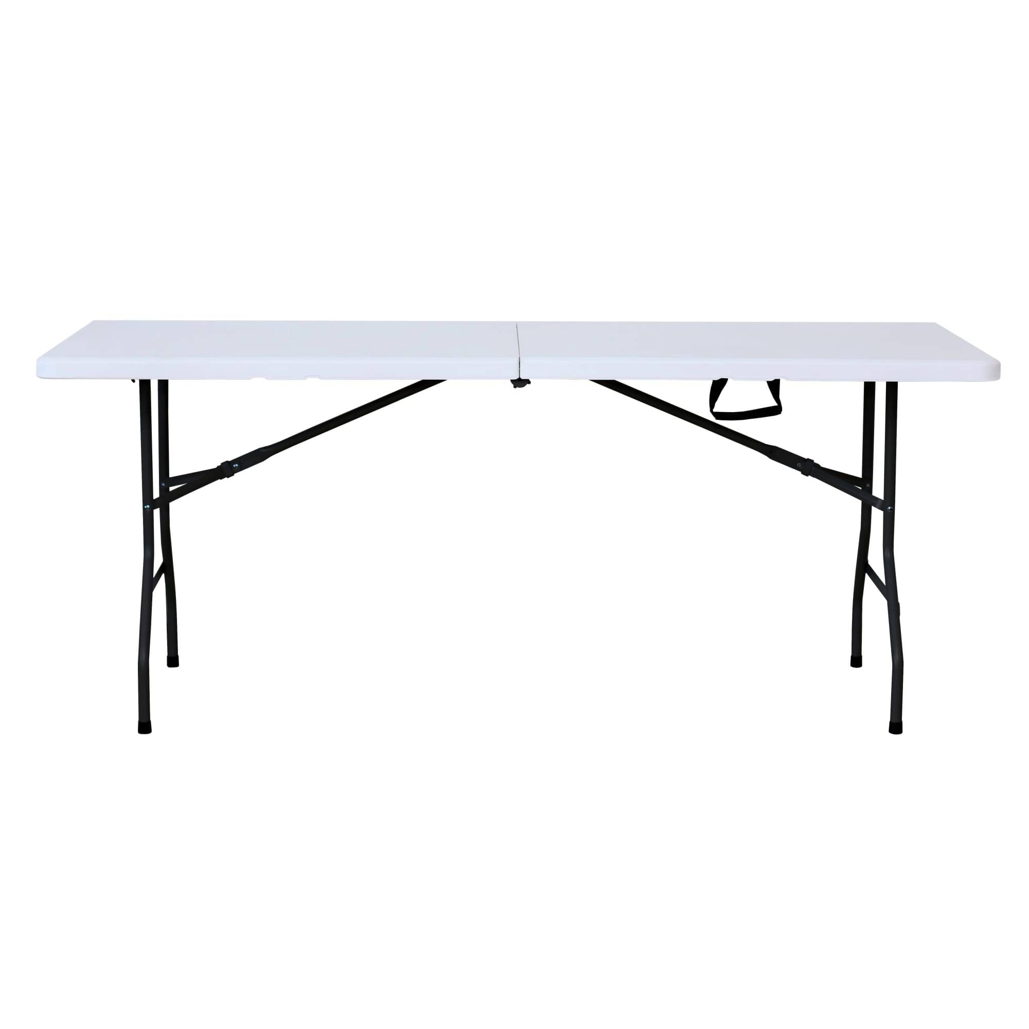 Table pliante rectangulaire intérieur, extérieur 243x76 blanc EASY garbar - Image 1