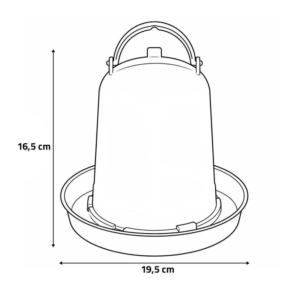 Abreuvoir 1,5L  + Mangeoire 1,5kg - avec poignée - Image 5
