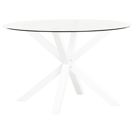 Table ronde, 4 Personnes Verre Blanc MALETTO - Beliani - Image 3