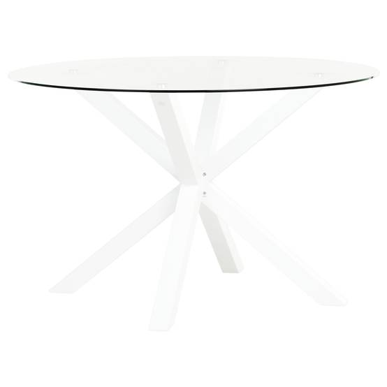 Table ronde, 4 Personnes Verre Blanc MALETTO - Beliani - Image 4