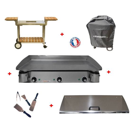 Pack plancha électrique PLANCHAELEC LUX 830 INOX - CHARIOT ELYSEE 830 - Image 1