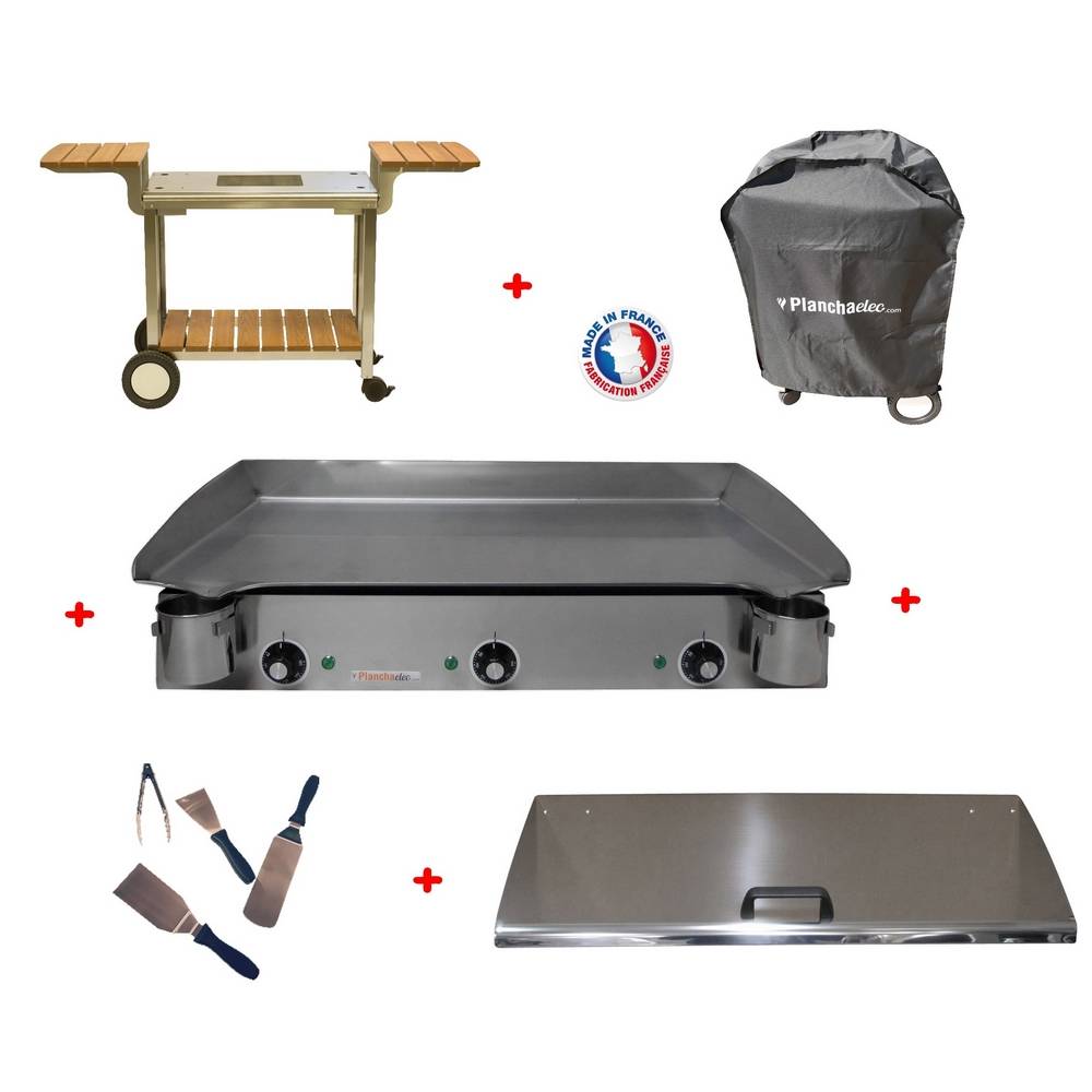 Pack plancha électrique PLANCHAELEC LUX 830 INOX - CHARIOT ELYSEE 830 - Image 1