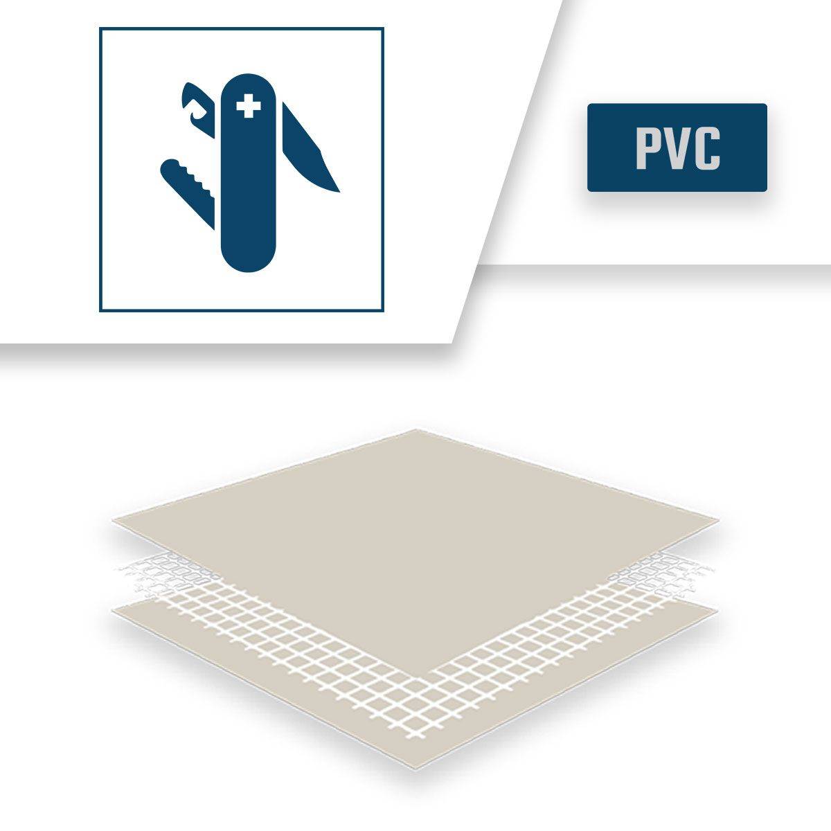 Bâche PVC 4x5 m Ivoire - Garantie 10 ans - XP640MU - Bâche de protection étanche - Résistance Anti-UV - Made in France TECPLAST - Imagen 4