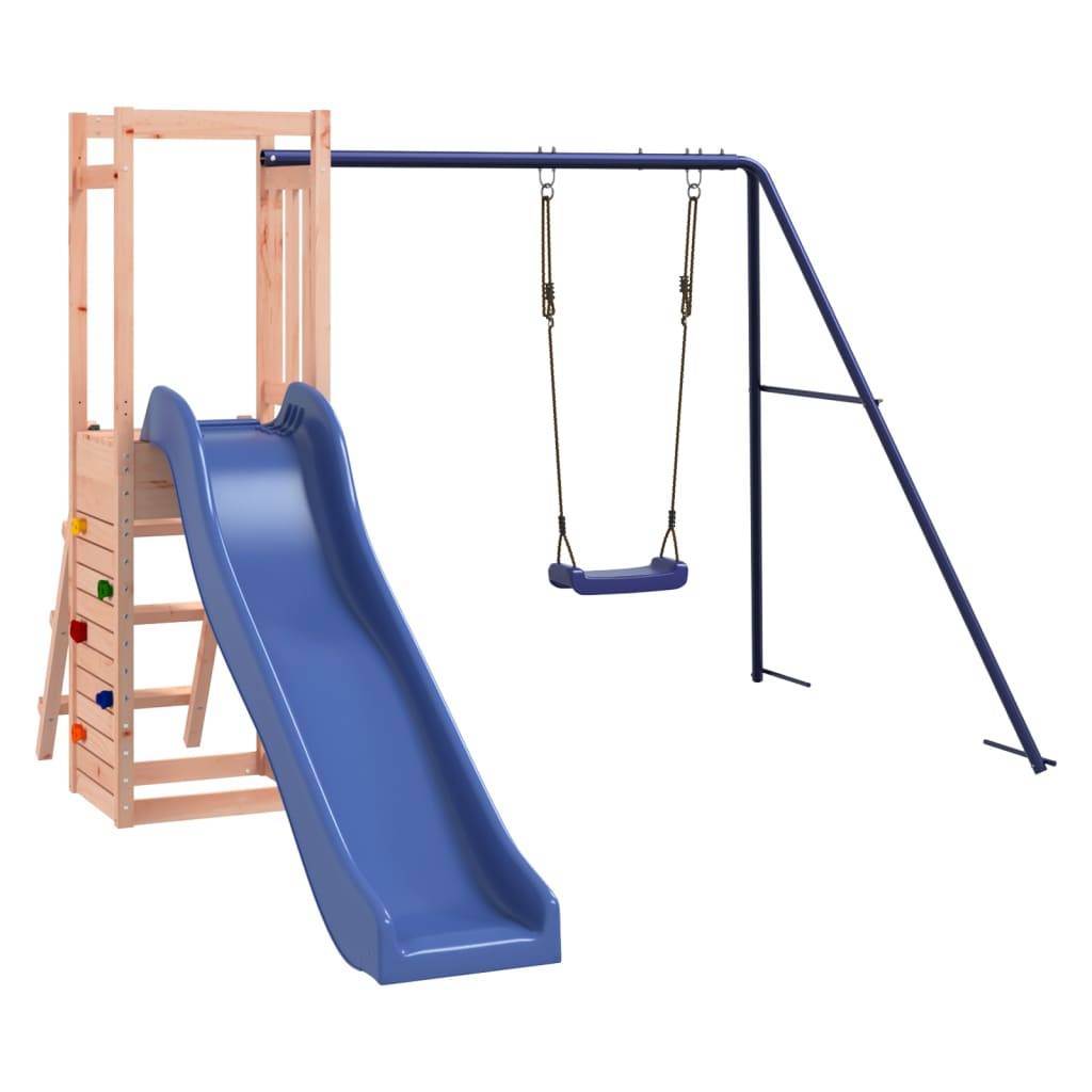 Helloshop26 - Aire de jeux d'extérieur balançoires toboggan portiques robuste jeux jardin 237 x 321 x 169 cm bois massif de douglas - Imagen 1