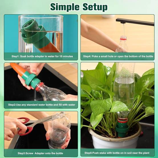 Arrosage automatique,Bouteilles d'irrigation goutte à goutte, piquets d'arrosage pour plantes, (10 pièces) Arroseur-Lytech - Image 6