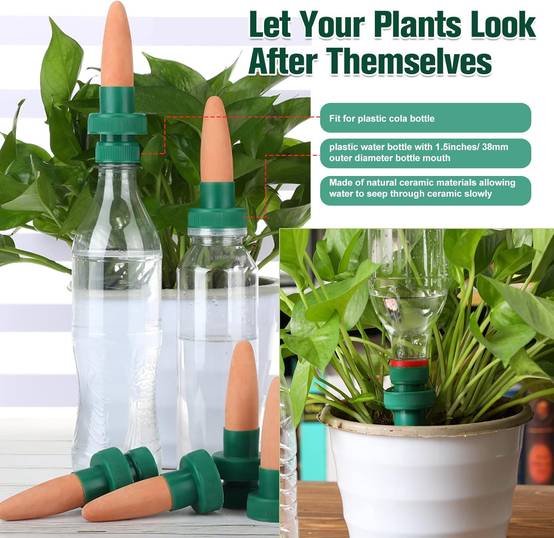 Arrosage automatique,Bouteilles d'irrigation goutte à goutte, piquets d'arrosage pour plantes, (10 pièces) Arroseur-Lytech - Image 2