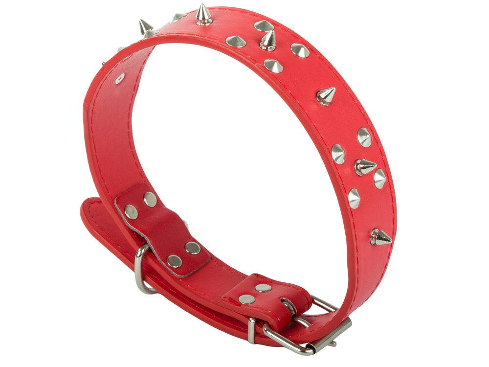 Collier chien clouté cuir eco réglable xl rouge - Image 2