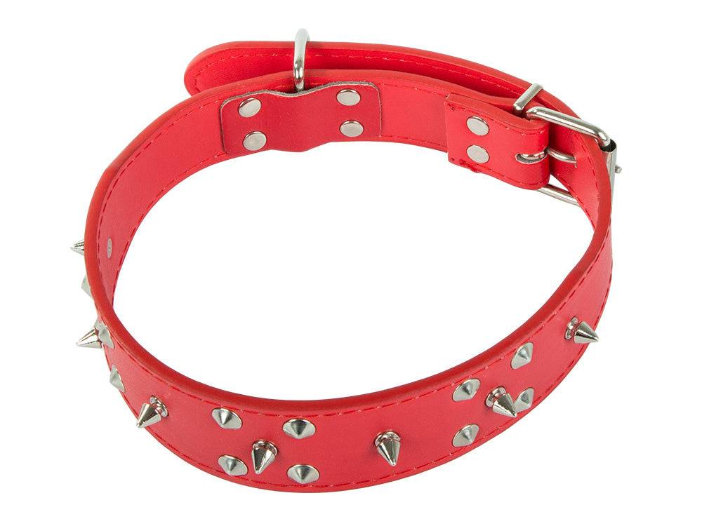 Collier chien clouté cuir eco réglable xl rouge - Image 5