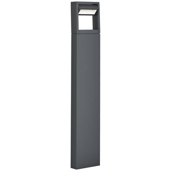 Borne de jardin LED aluminium gris foncé 16 x 5 x 90 cm - PANGIVO - Image 1
