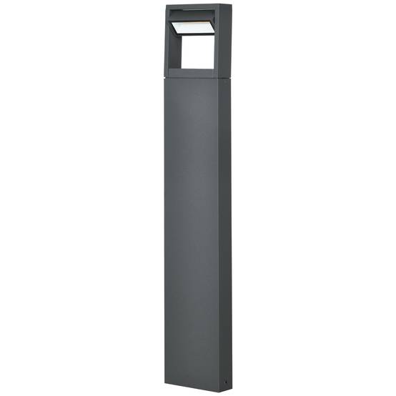 Borne de jardin LED aluminium gris foncé 16 x 5 x 90 cm - PANGIVO - Image 2