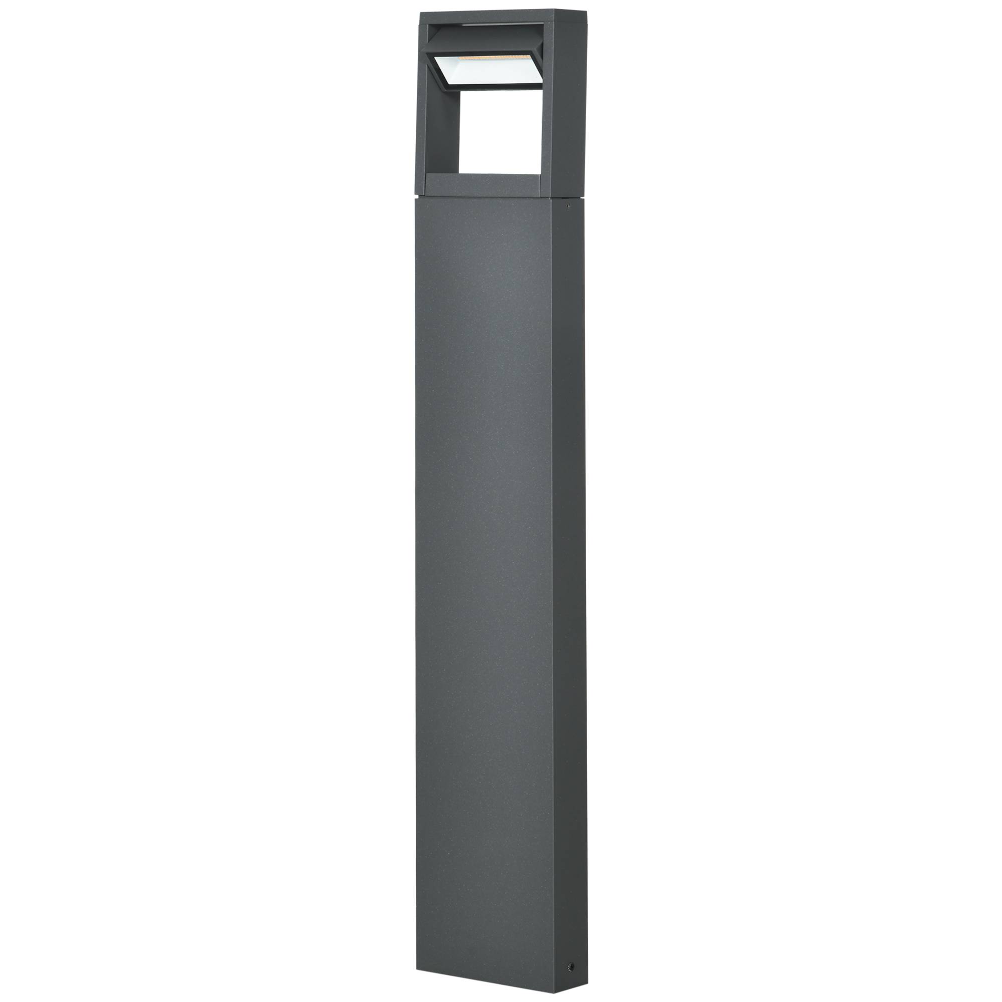 Borne de jardin LED aluminium gris foncé 16 x 5 x 90 cm - PANGIVO - Image 2