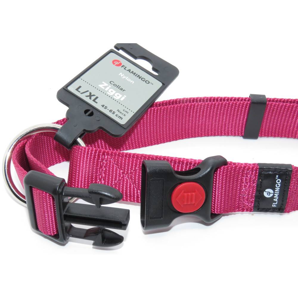 Collier Ziggi rouge cerise 45 -65 cm. 25 MM . taille L pour chien. - Image 4