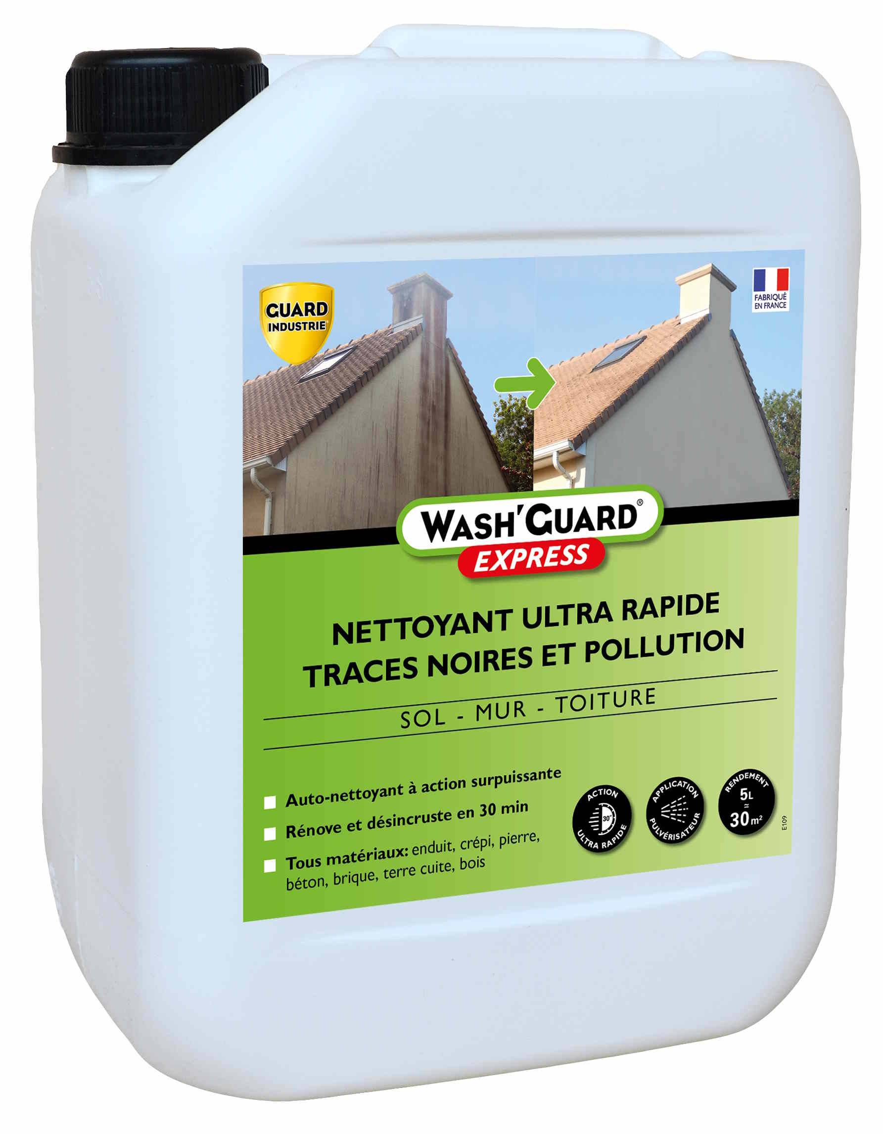WashGuard Express Nettoyant extérieur désincrustant version ultra rapide 5L jusqu'à  30 m²