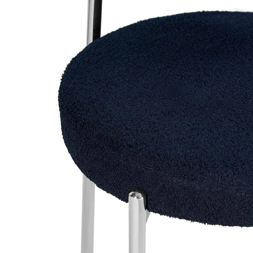 Sicaan Lot de 2 chaises bouclettes style contemporain NOVA bleu nuit - Image 7