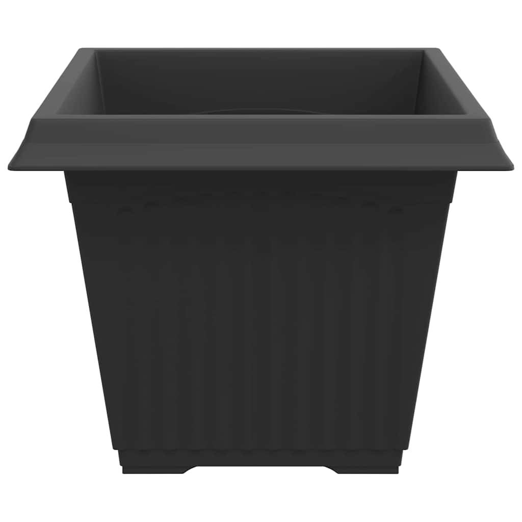 ComfortXL - Lot de 6 Grands Pots de Fleurs Carrés Plastique pour Jardin Drainage 43x43x33,5 cm Noir - ComfortXL Outdoor Living - Image 6
