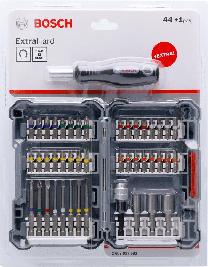 Bosch - Coffret 44 embouts extra hard + tournevis manuel - BOSCH - 2607017692 - Imagen 2