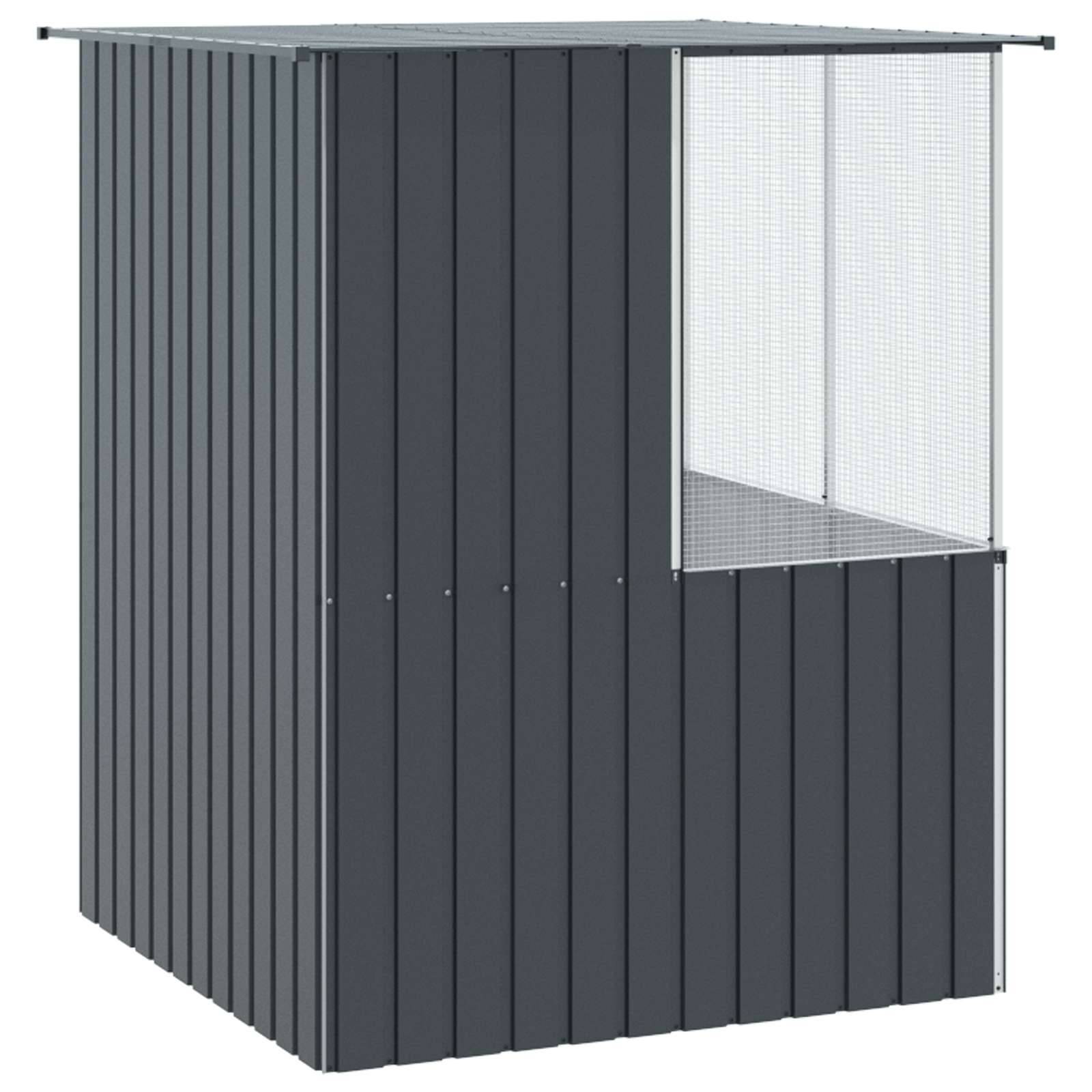 Petite Volière Jardin Acier Galvanisé 154x154cm Anthracite - ComfortXL Outdoor Living - Image 6