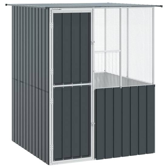 Petite Volière Jardin Acier Galvanisé 154x154cm Anthracite - ComfortXL Outdoor Living - Image 2