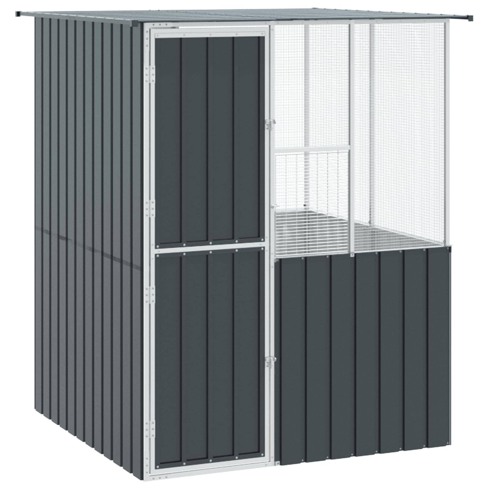 Petite Volière Jardin Acier Galvanisé 154x154cm Anthracite - ComfortXL Outdoor Living - Image 2