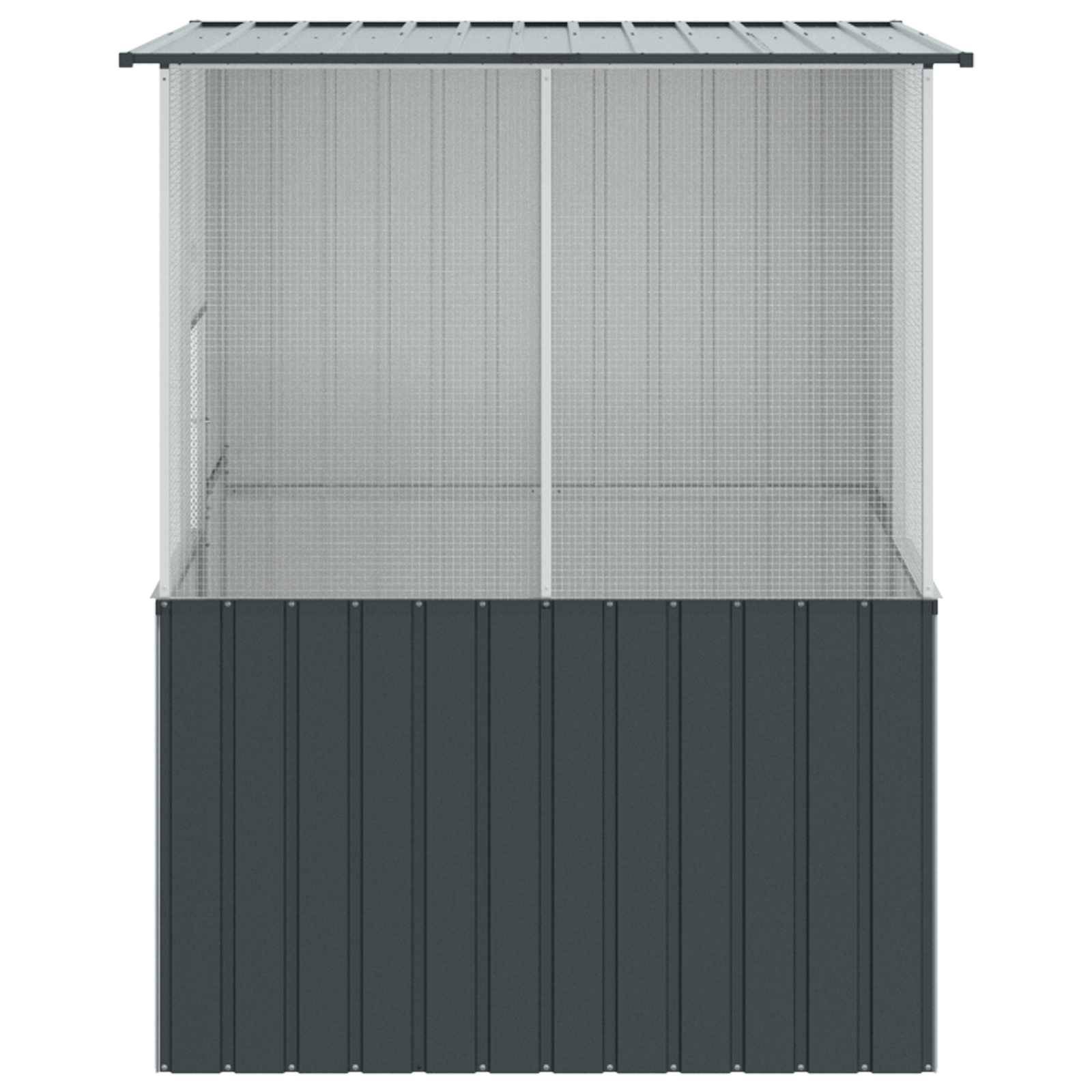 Petite Volière Jardin Acier Galvanisé 154x154cm Anthracite - ComfortXL Outdoor Living - Image 5