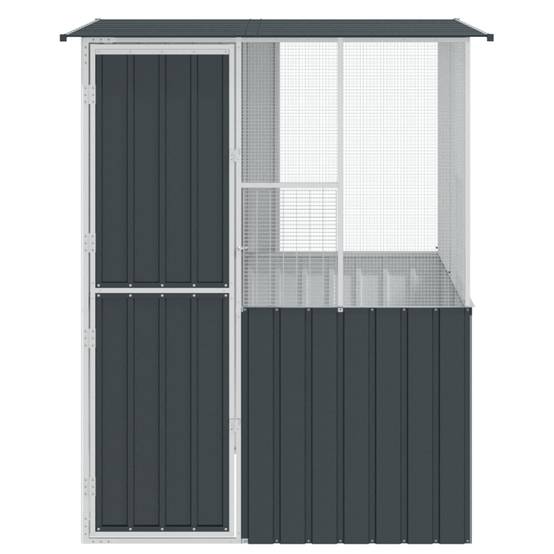 Petite Volière Jardin Acier Galvanisé 154x154cm Anthracite - ComfortXL Outdoor Living - Image 4
