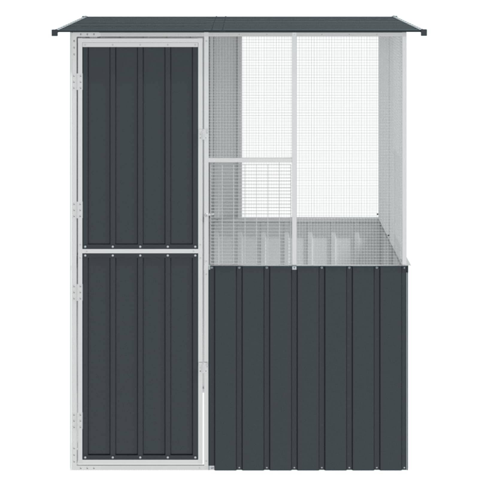 Petite Volière Jardin Acier Galvanisé 154x154cm Anthracite - ComfortXL Outdoor Living - Image 4