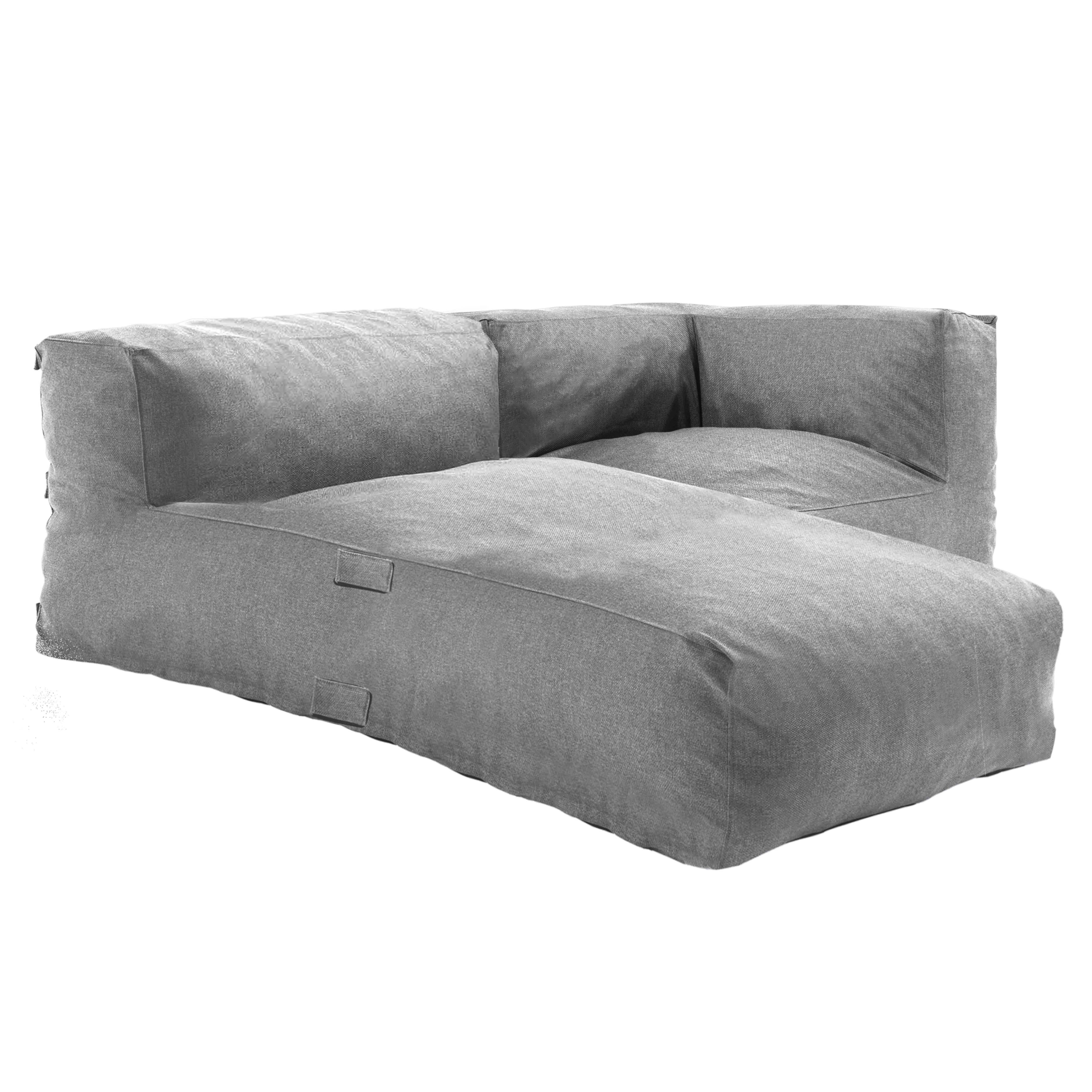 Oviala - Salon de jardin modulable un fauteuil d'angle et une méridienne gris  Mixi - Oviala - Image 2