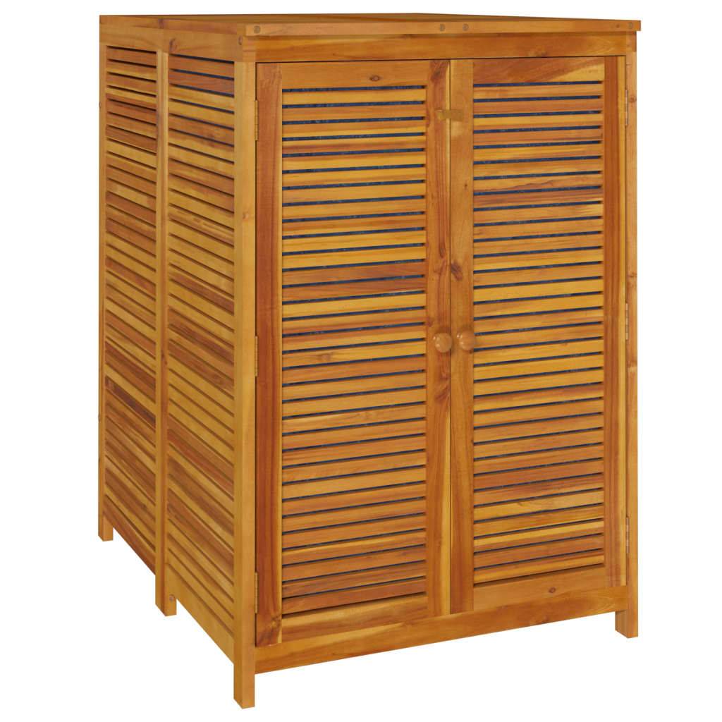 Helloshop26 - Coffre boîte meuble de jardin rangement 70 x 87 x 104 cm bois massif d'acacia - Imagen 1