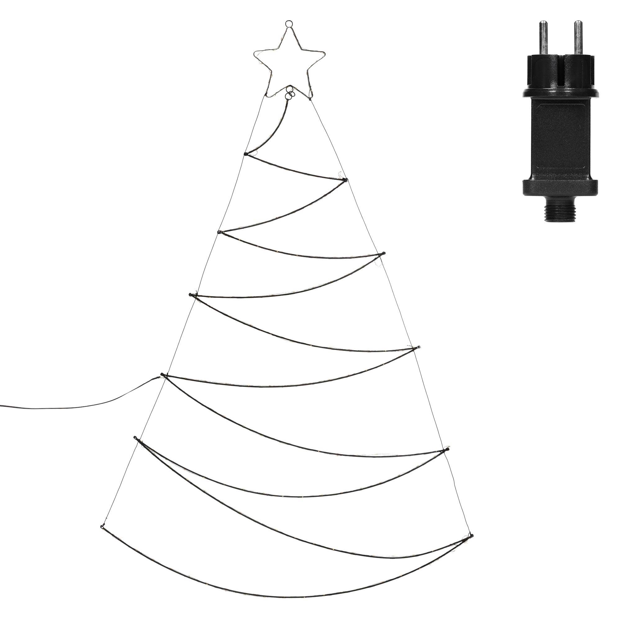 Ecd-Germany - Sapin de Noël LED arbre de lumière décoration d'hiver blanc chaud 150 LED IP-44 - Imagen 3