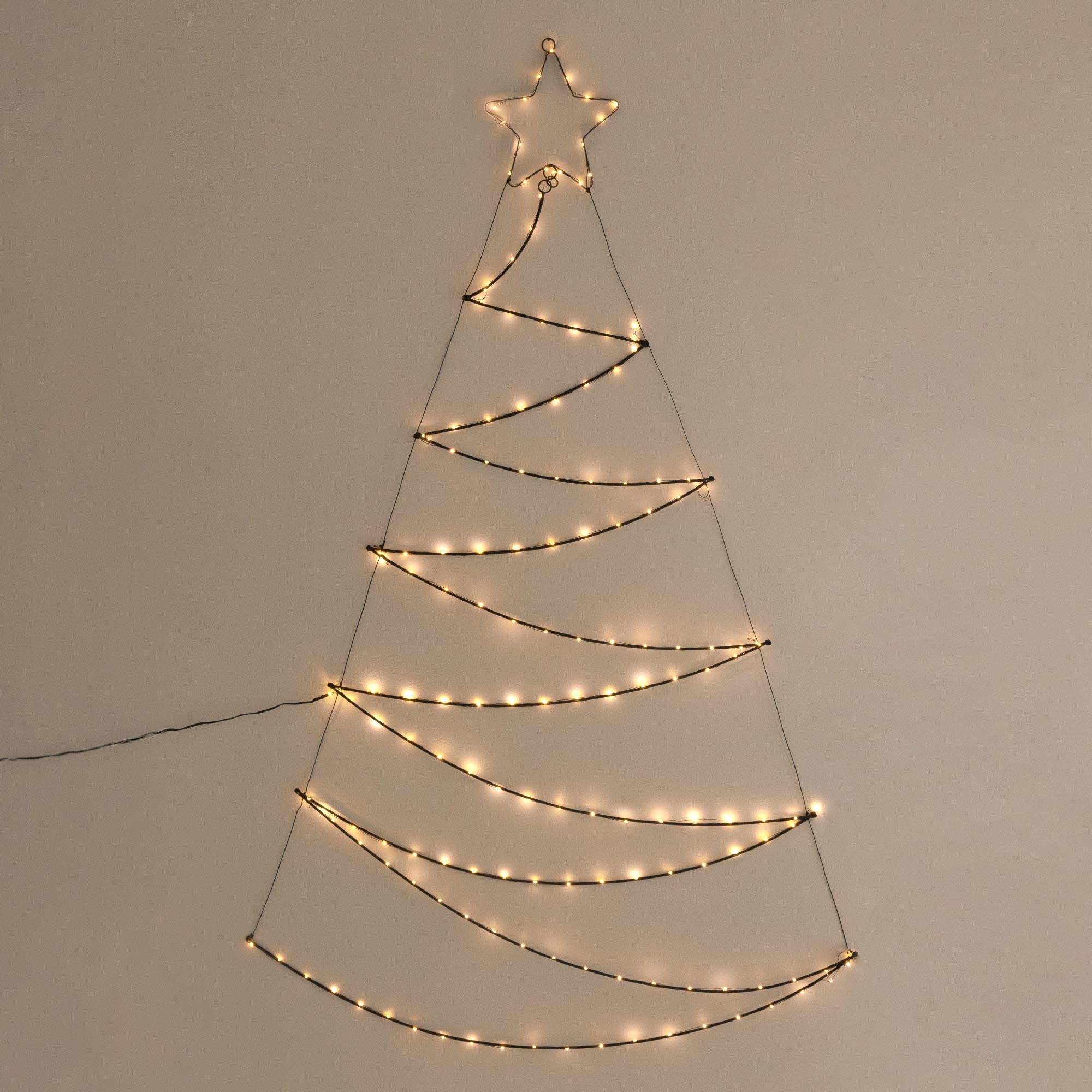 Ecd-Germany - Sapin de Noël LED arbre de lumière décoration d'hiver blanc chaud 150 LED IP-44 - Imagen 6