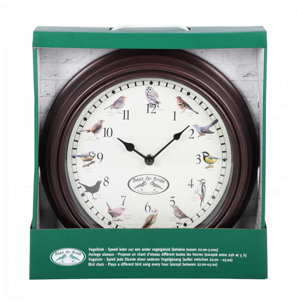 Horloge murale - Chants oiseaux - D 30,1 cm x H 4,5 cm - Image 3
