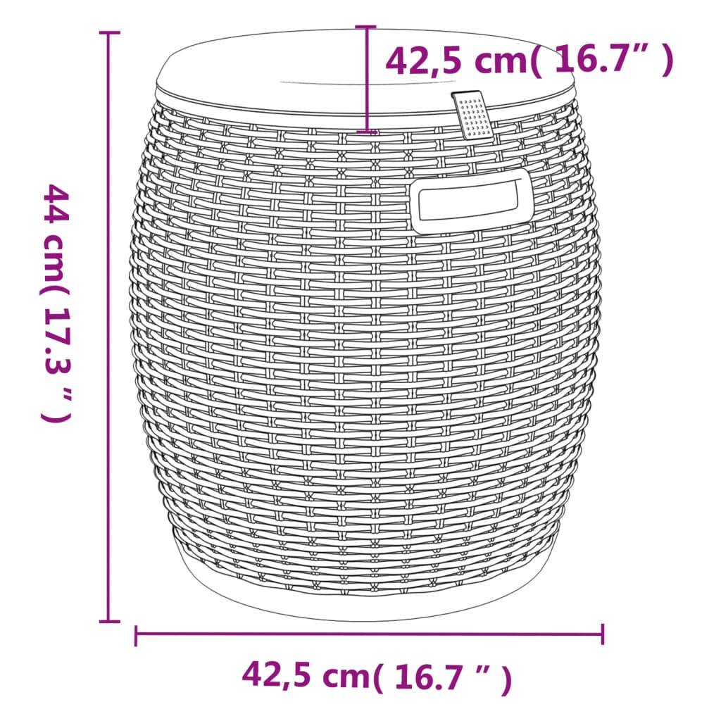 Helloshop26 - Coffre boîte meuble de jardin rangement 4 en 1 noir polypropylène - Imagen 6
