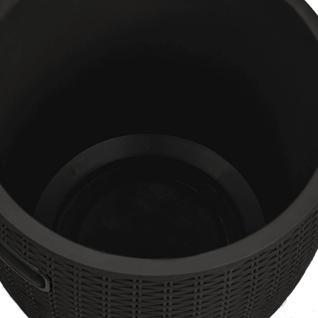 Helloshop26 - Coffre boîte meuble de jardin rangement 4 en 1 noir polypropylène - Imagen 5