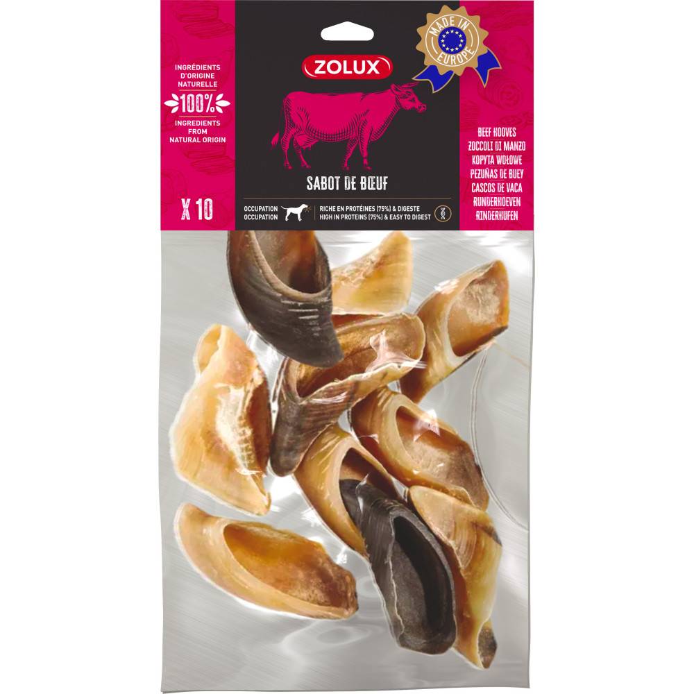 Zolux - Sabots de boeuf 10 pièces friandise pour chien - Imagen 1