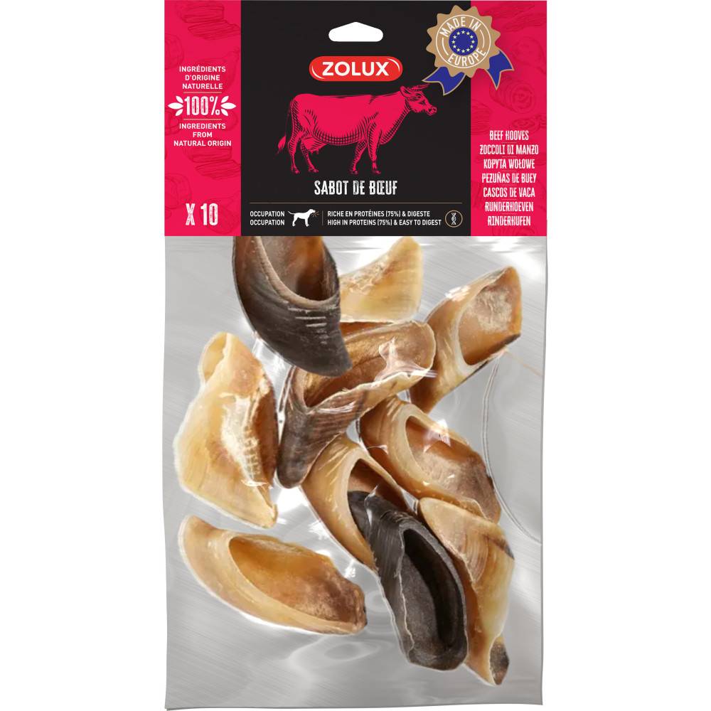 Zolux - Sabots de boeuf 10 pièces friandise pour chien - Imagen 2