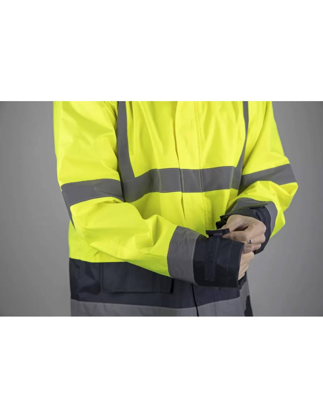 LMA - Veste haute visibilité imperméable - LMA - 2199-Jaune fluo / Marine-XXXL - Imagen 3