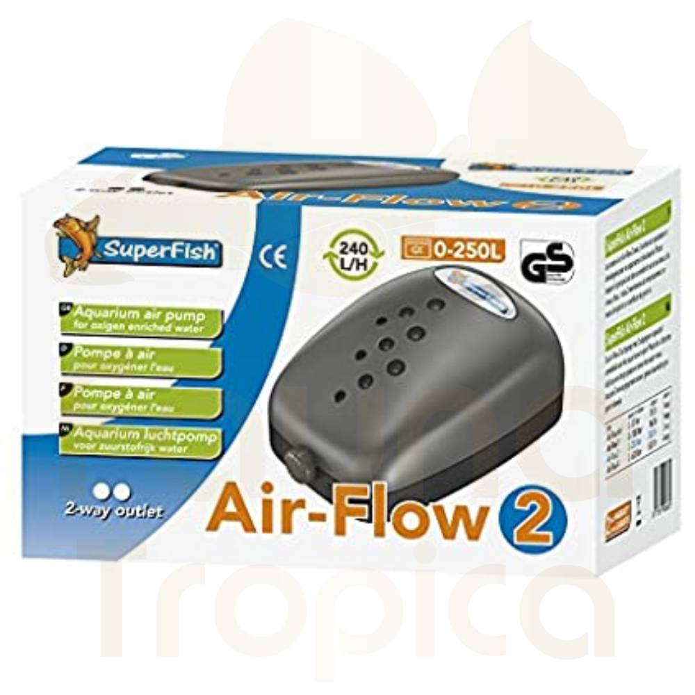 Superfish - Pompe à air aquarium plastique noir 2 sorties 240 L/h - SUPERFISH